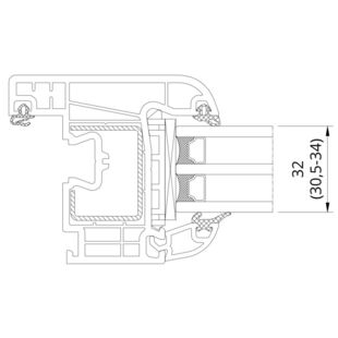 Drutex Iglo EXT Verglasungsdicke 32mm - 50932