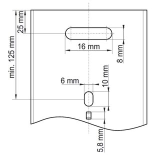 Raffstore Lamelle C80 Seitenansicht