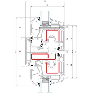 Salamander greenEvolution 76 Stulp 70mm Fenster Round-Line - 766004 - 761004