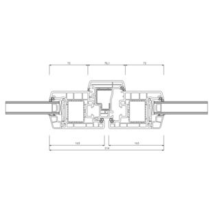 Schüco CT-70 AS Stulp 70mm Terassentür innen öffnend Classic- 9702-9943