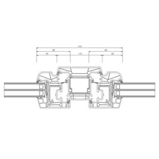 Schüco Living 82 MD 112mm Fenster Rondo 83mm - 9466-9441