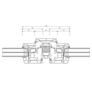 Schüco Living Alu Inside MD HI 92mm Fenster Classic 83mm - 9524-9523 mit Verstärkung