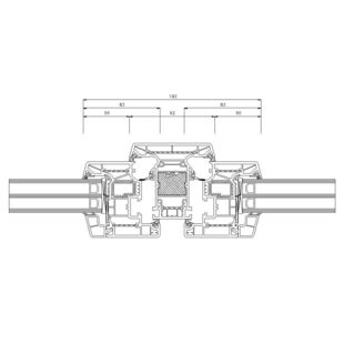 Schüco Living Alu Inside MD HI 92mm Fenster Classic 83mm - 9524-9523 mit Verstärkung