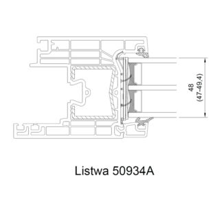 Drutex Iglo Edge Slide Schiebeflügel mit Glasleiste 48 mm