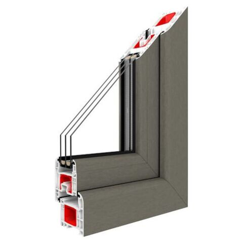 Fenster Iglo Premier Profil Betongrau