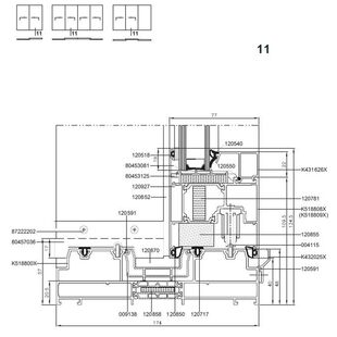 Aluprof MB-77hi HS Tür Schwelle mit zwei Schiebeflügeln