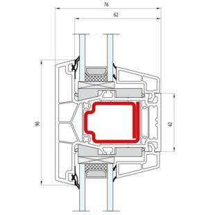 Salamander greenEvolution 76 MD Pfosten 90mm Verstärkung - 762008