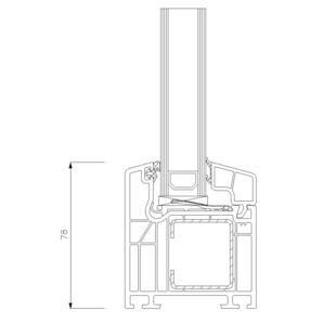 Schüco CT-70 AS Festverglasung - 78mm 8864