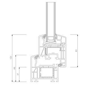 Kunststoffprofil Schüco CT-70