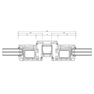 Schüco Living 82 MD Pfosten 112mm Tür innen öffnend Classic 9462-9433