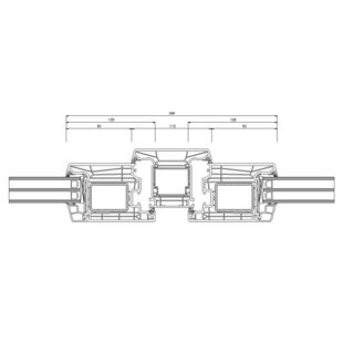 Schüco Living 82 MD Pfosten 112mm Tür innen öffnend Classic 9462-9433