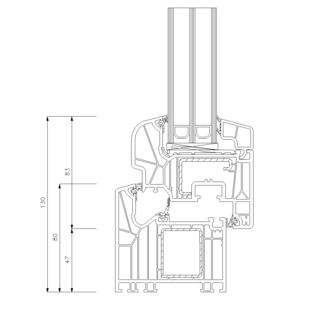 Schüco Livling 82 MD - Rondo 130mm 9412-9441