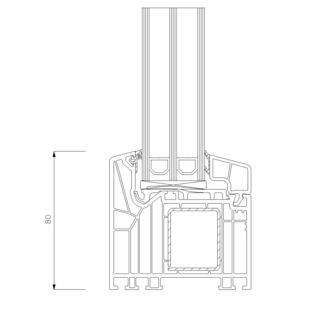 Schüco Livling 82 MD Festverglasung - 80mm 9412