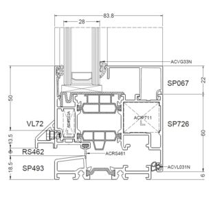 Aliplast Superial Balkontürschwelle - SP493 - SP726