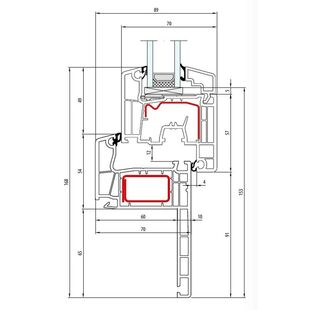 Aluplast IDEAL 4000 Renovation Fenster Classic-Line Flosse 65mm 140x09_11-140x20