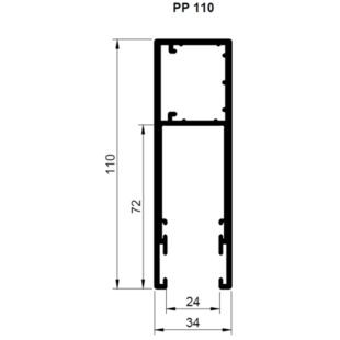 Rolltor Führungsschiene PP 110mm