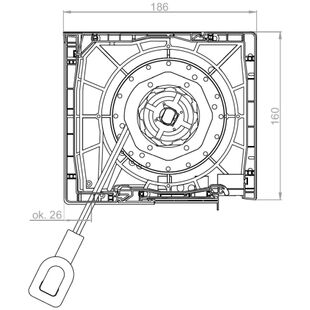 Aufsatzrollladen Motor Kasten 160mm mit Nothandkurbel