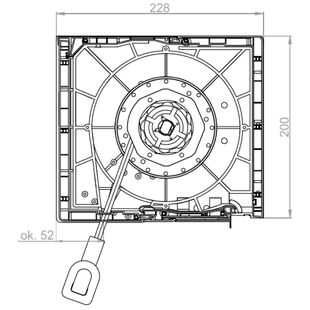 Aufsatzrollladen Motor Kasten 200mm mit Nothandkurbel