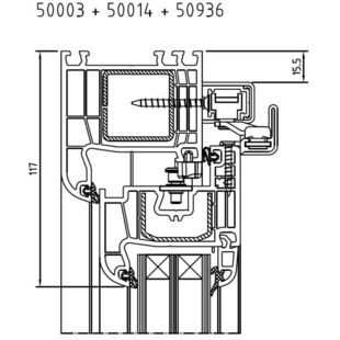 Drutex Iglo Light Parallel-Schiebe-Kipp-Tür PSK-Tür oben 50003 50014 50936