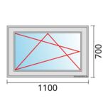 Fenstermaß 1100x700mm