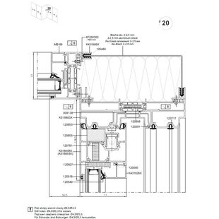 Aluplast MB-77hi HS Tür Eckverbinder 90° mit Fenster Detail