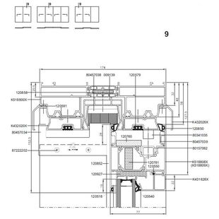 Aluprof MB-77hi Tür Rahmen mit Schiebeflügel oben