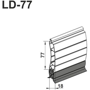 Rolltor Endleiste LDG 77mm