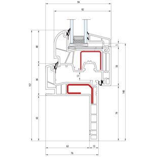 Salamander greenEvolution 76 AD Renovation Fenster RL Flosse 65 mm - 760019 761004