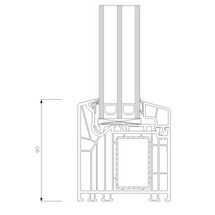 Schüco Livling 82 MD Festverglasung - 90mm 9413