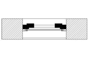 Vorbaurollladen Führungsschiene Position an Fenster