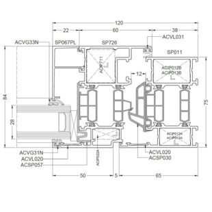 Aliplast Superial Fenster 120mm - SP011 - SP726