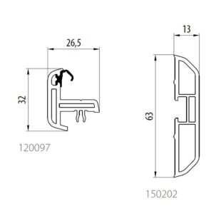 Aluplast 120097 - 150202 - Stulpprofile