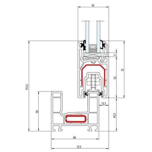 Kunststoffprofil Aluplast Easy-Slide Laufwaagen