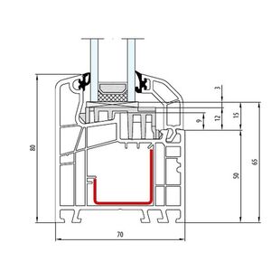 Aluplast IDEAL 5000 Festverglasung 80mm - 150x03