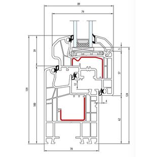 Aluplast IDEAL 5000 Fenster Round - Line 139mm - 150x04 - 150x26