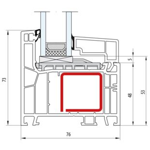 Aluplast IDEAL Neo Festverglasung 73mm 160x01