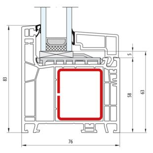 Aluplast IDEAL Neo Festverglasung 83mm 160x02