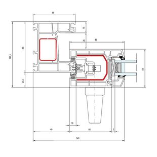 Aluplast Multi-Slide Schiebeflügel mit Griff - Horizontal