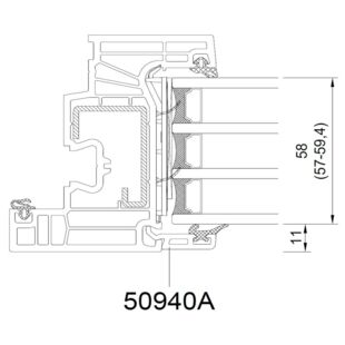 Drutex Iglo Edge - 50940A - Flügel Glasstärke 58mm - 4-fach Verglasung