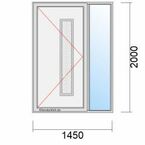 Haustür-Größe 1450x2000 mm