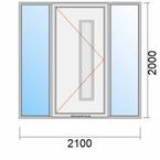 Haustür-Größe 2100x2000 mm