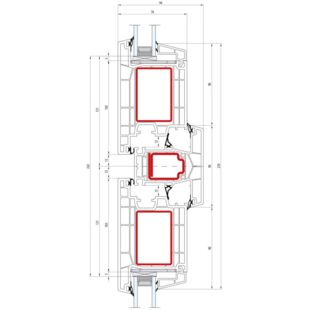 Salamander greenEvolution 76 MD Pfosten 90mm Verstärkung Tür außen öffnend - 762008 - 761015