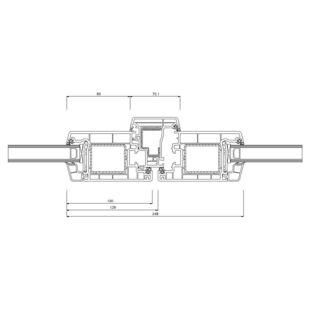 Schüco CT-70 AS Stulp 70mm Tür innen öffnend - 9702-9108