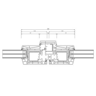 Schüco Living 82 MD Stulp 74mm Terassentür innen öffnend Classic- 9472-9432