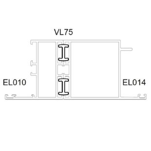 Aliplast VL75 - H-Kopplung Beispiel