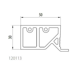 Aluplast 120113 - Zarge - 30mm - 50mm