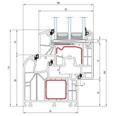 Detailzeichnungen Kunststofffenster IDEAL 8000