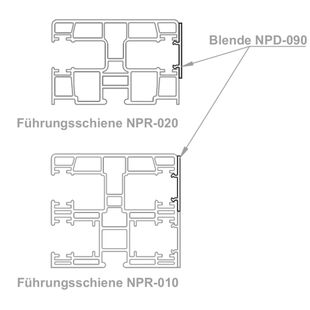 Führungsschiene Blende NPD-090