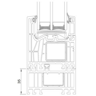 Drutex Iglo Edge - 70100 - Rahmenverbreiterung 35mm