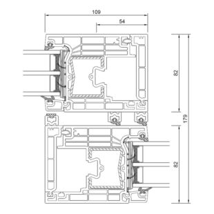 Drutex Iglo Edge Slide Schiebeflügel mitte